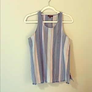 Blue Chambray striped top